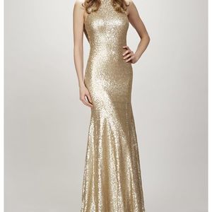 Theia Bridesmaids Dress - Gemma - Matte Gold